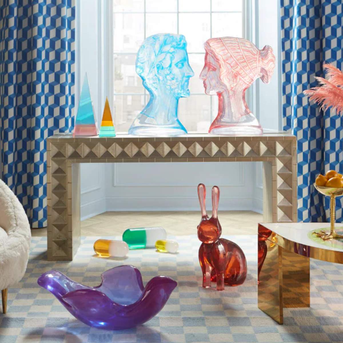 Jonathan Adler Acrylic Rabbit Objet