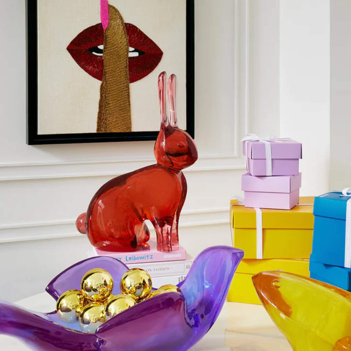 Jonathan Adler Acrylic Rabbit Objet