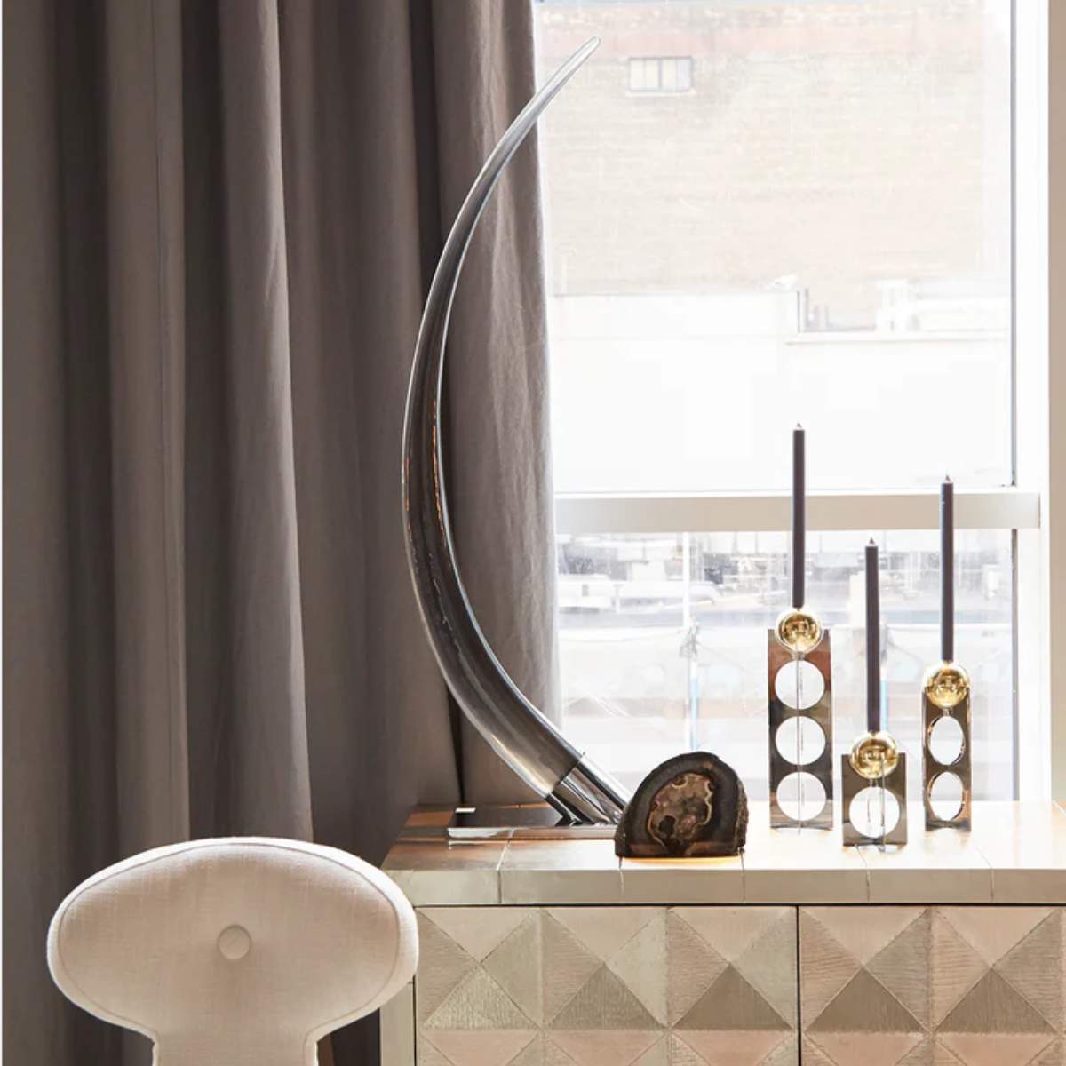 Jonathan Adler Acrylic Tusk Objet