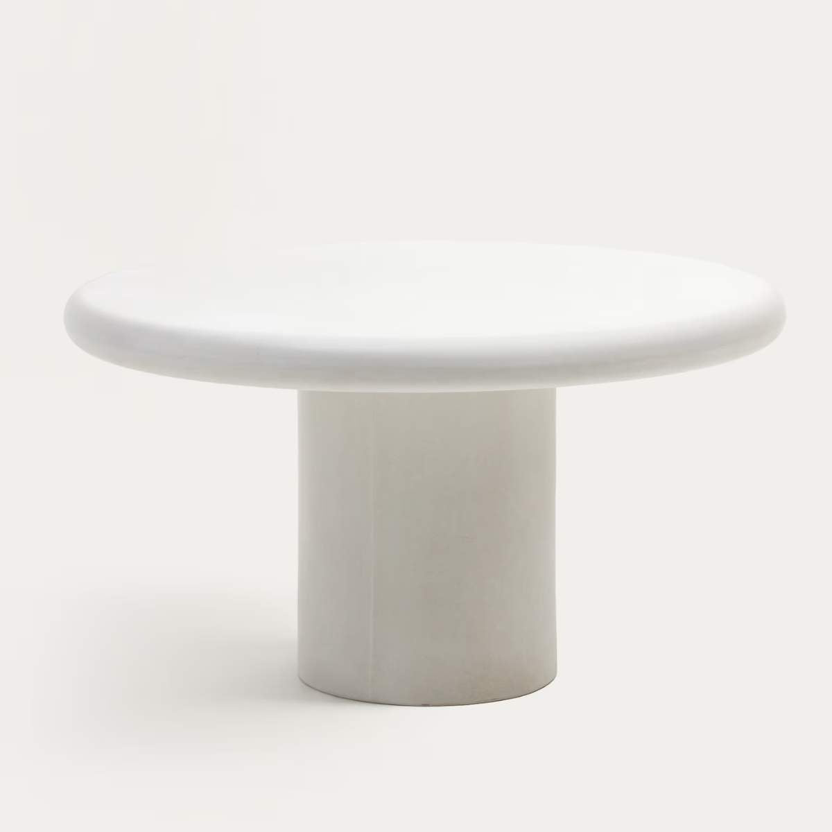 Kave Home Addaia white cement, round table, Ø140 cm