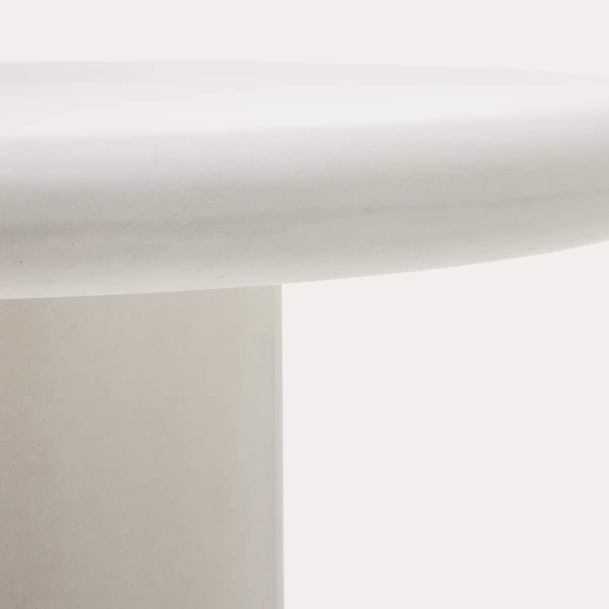 Kave Home Addaia white cement, round table, Ø140 cm