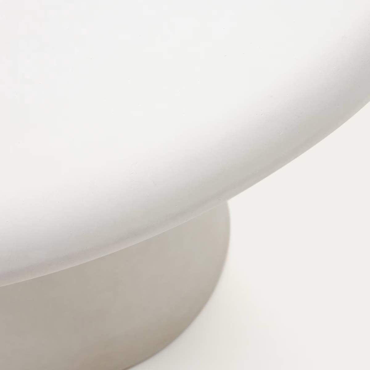 Kave Home Addaia white cement, round table, Ø140 cm