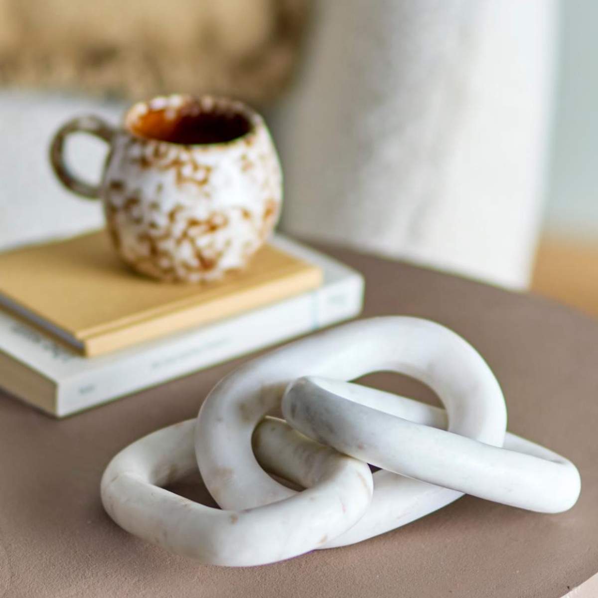 Bloomingville Adee Deco, White, Marble