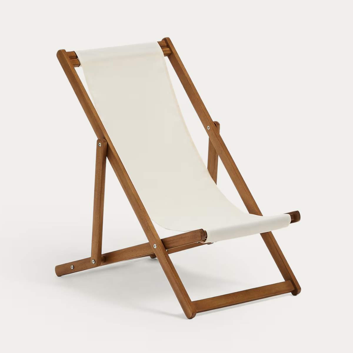 Kave Home Adredna children’s beige outdoor folding hammock made of FSC 100% solid acacia wood