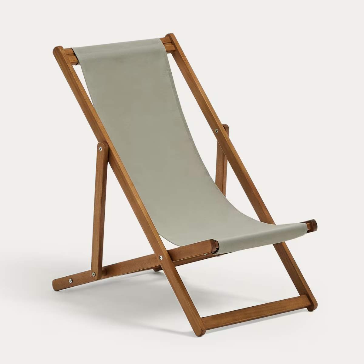 Kave Home Adredna children’s beige outdoor folding hammock made of FSC 100% solid acacia wood