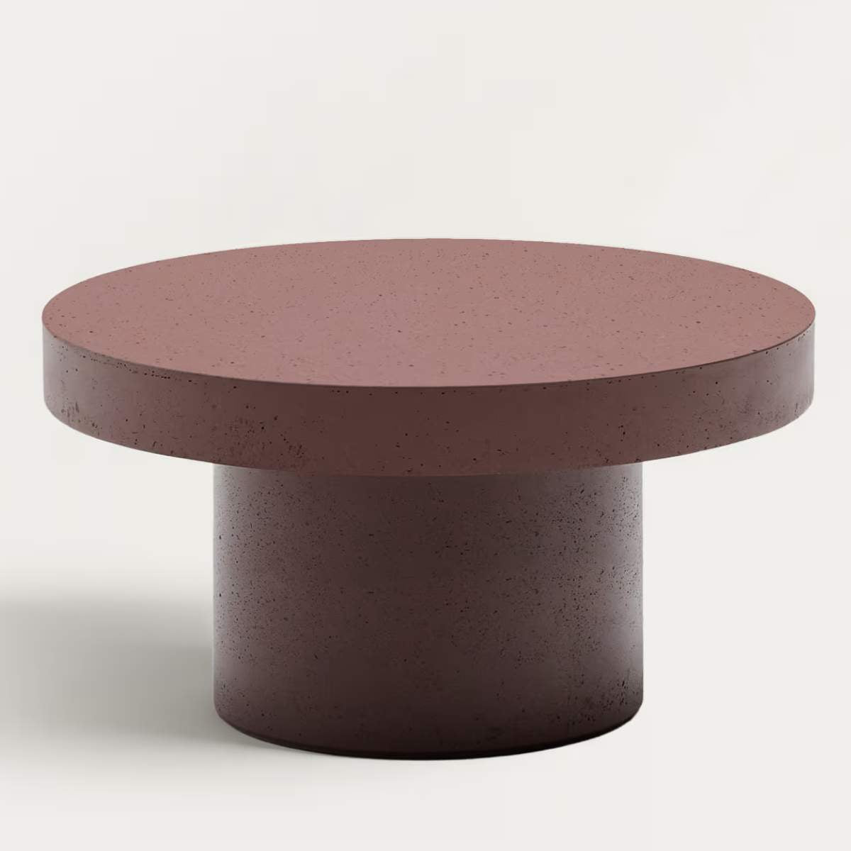 Kave Home Aiguablava terracotta cement coffee table Ø90cm