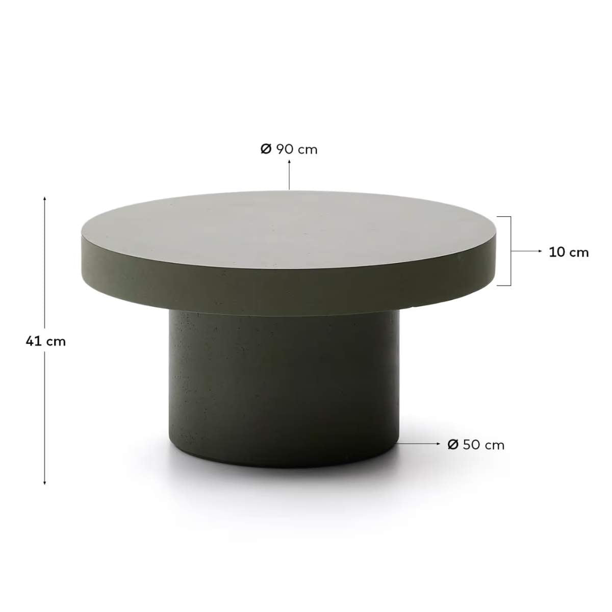 Kave Home Aiguablava terracotta cement coffee table Ø90cm