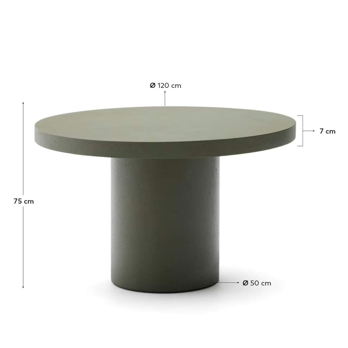 Kave Home Aiguablava terracotta cement round table Ø120cm