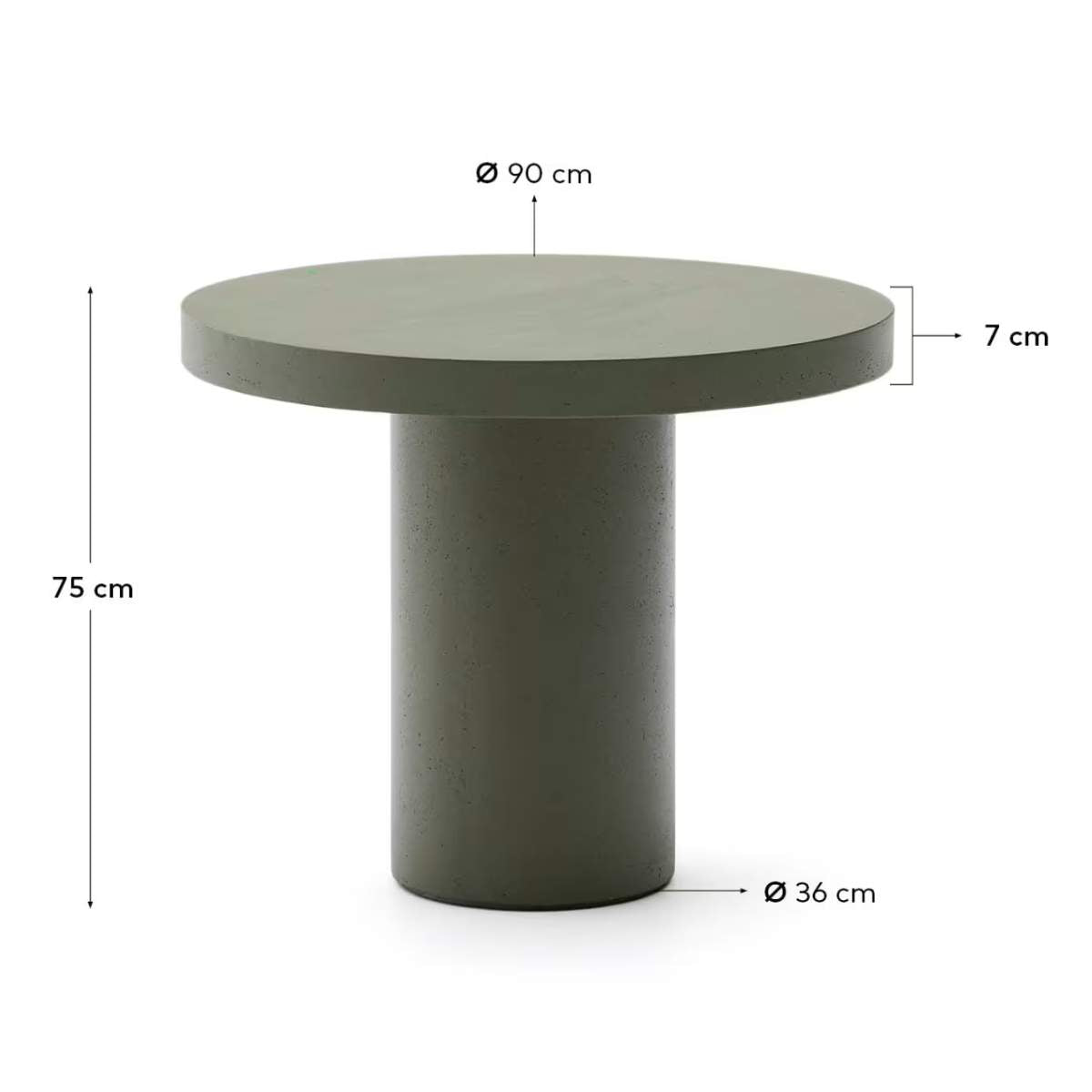 Kave Home Aiguablava terracotta cement round table Ø90cm