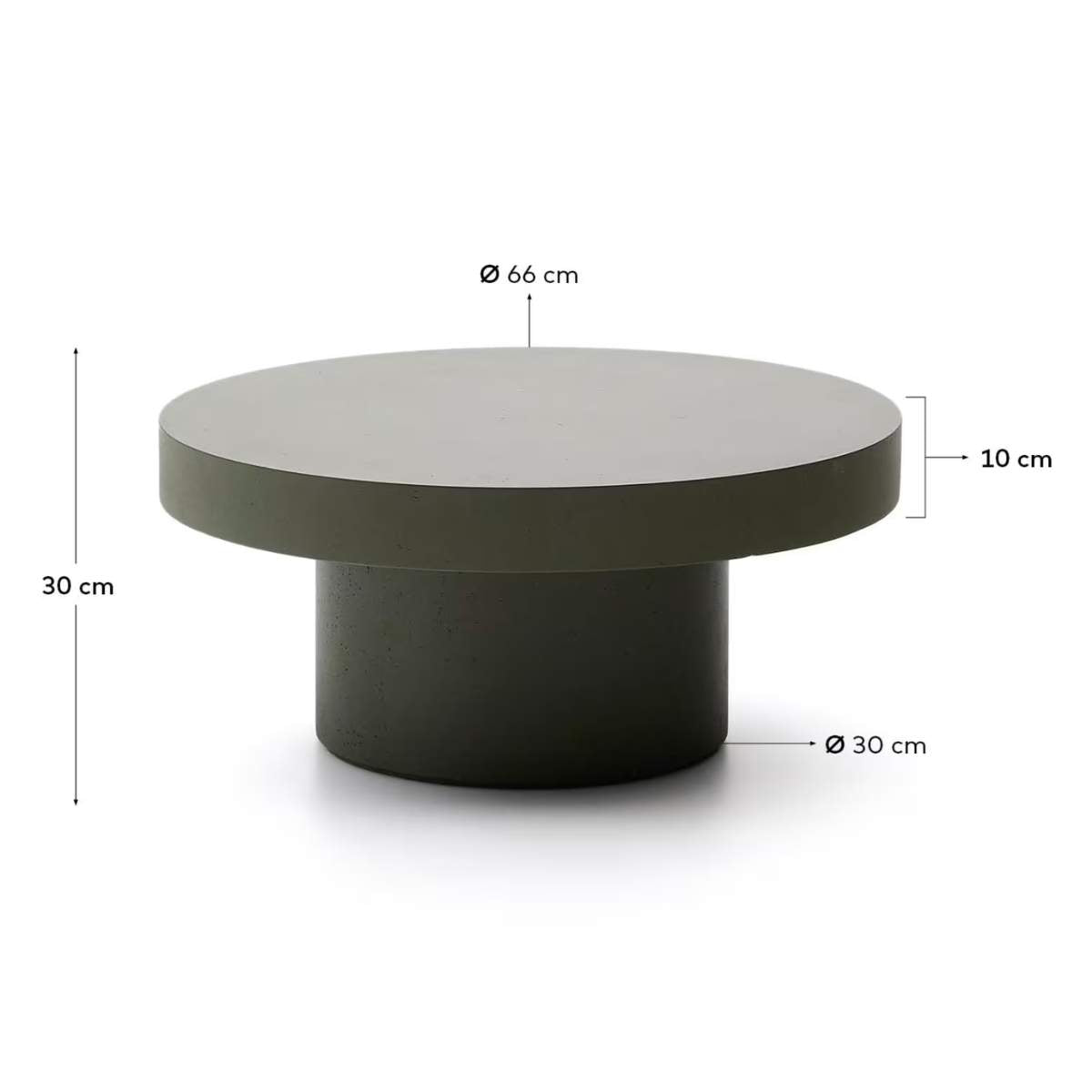 Kave Home Aiguablava terracotta cement coffee table Ø66cm