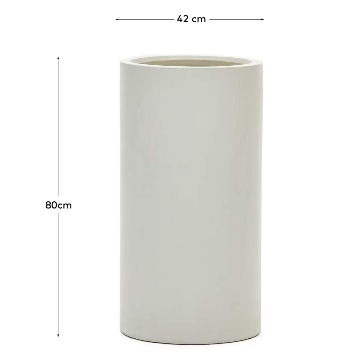 Kave Home Aiguablava brown cement planter Ø 42cm
