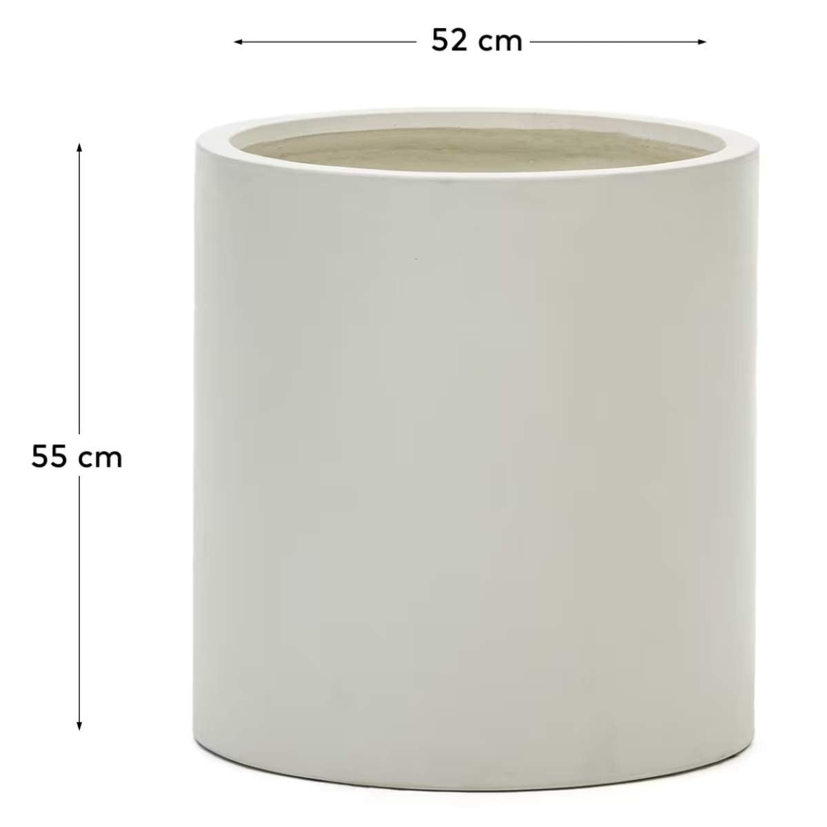 Kave Home Aiguablava brown cement planter Ø 52cm