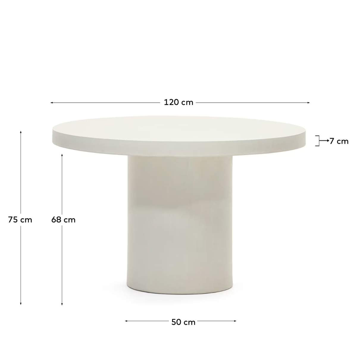 Kave Home Aiguablava terracotta cement round table Ø120cm