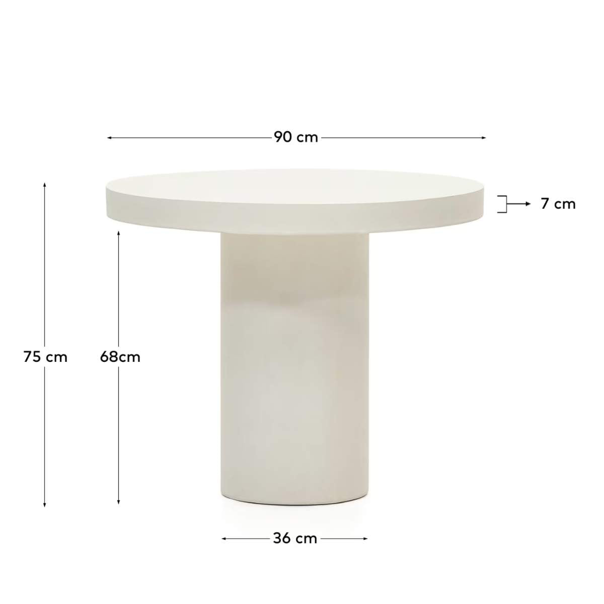 Kave Home Aiguablava terracotta cement round table Ø90cm