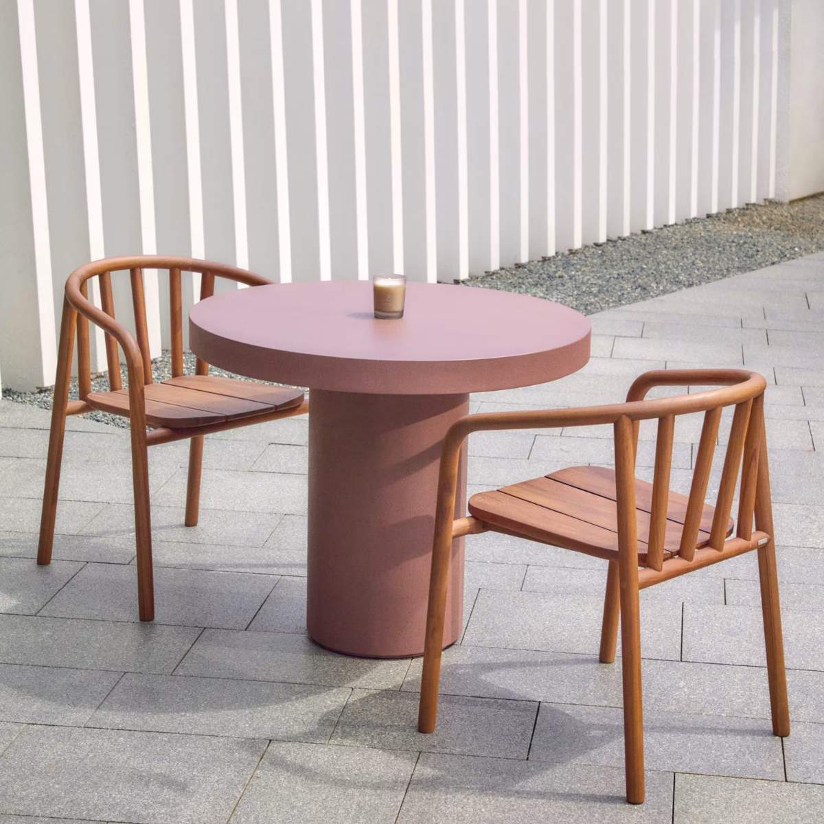 Kave Home Aiguablava terracotta cement round table Ø90cm