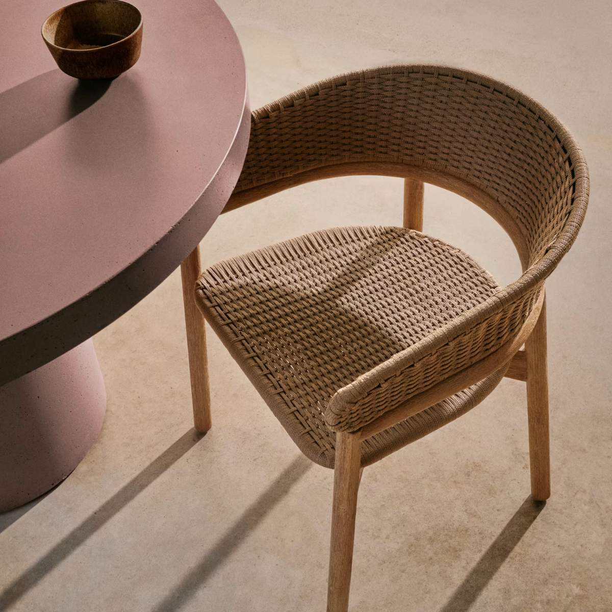 Kave Home Aiguablava terracotta cement round table Ø120cm