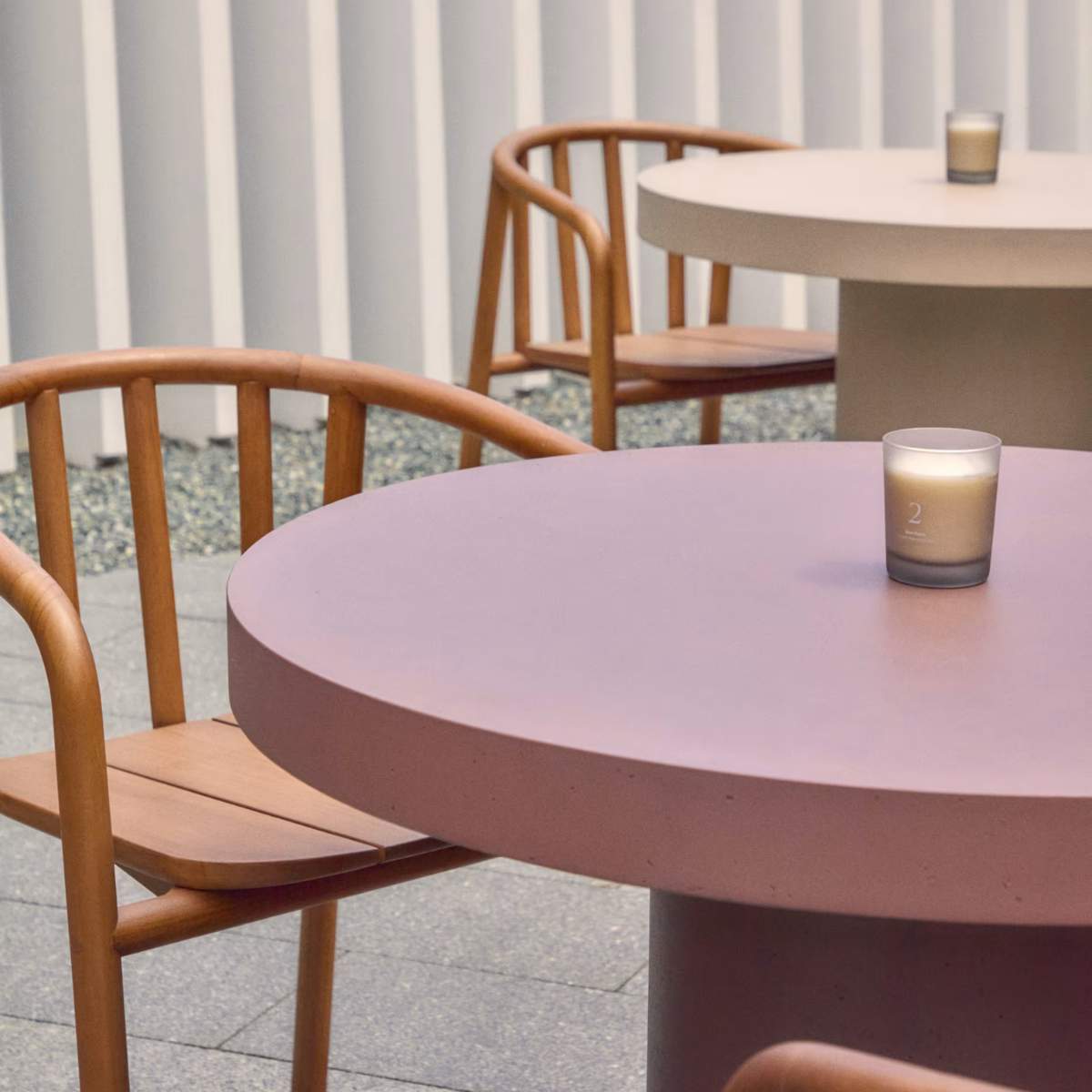 Kave Home Aiguablava terracotta cement round table Ø90cm