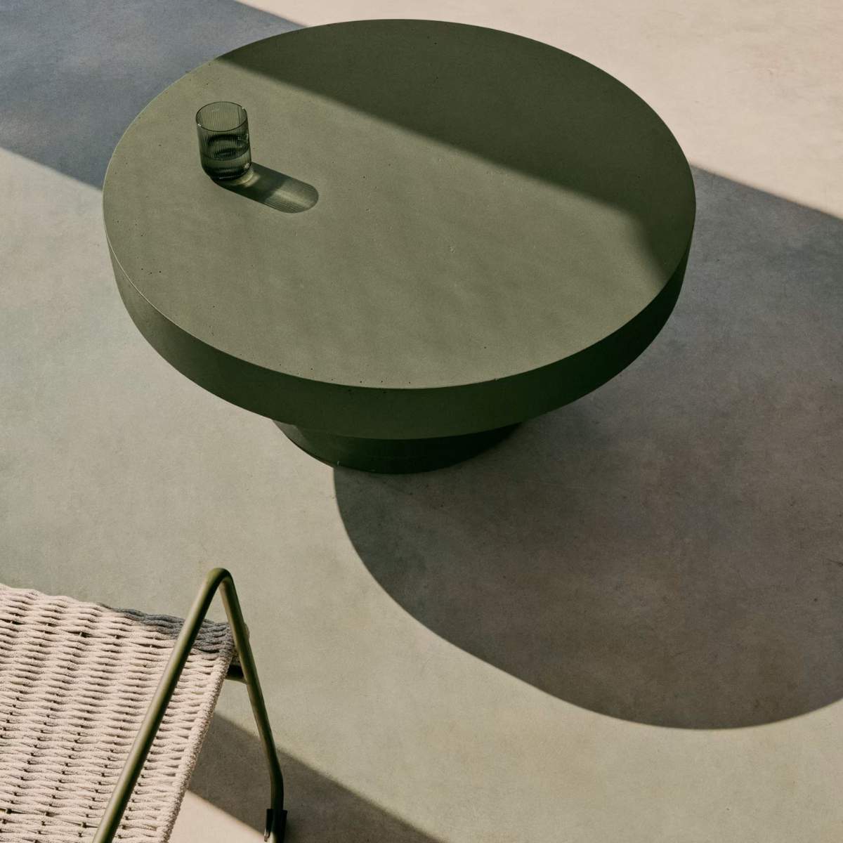 Kave Home Aiguablava terracotta cement coffee table Ø90cm