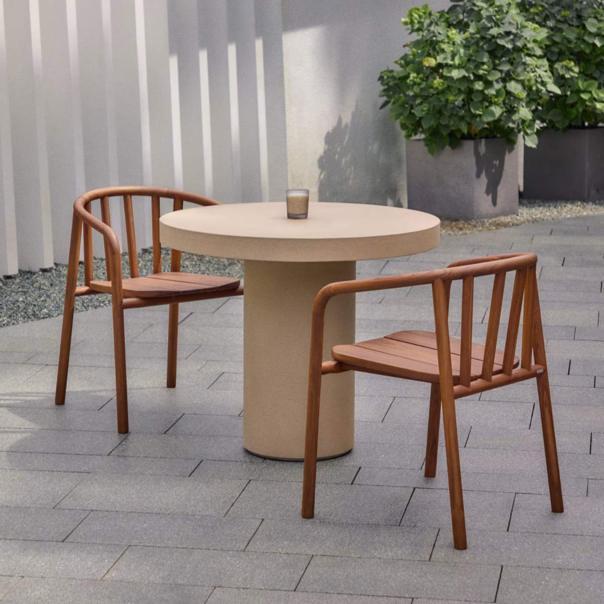 Kave Home Aiguablava terracotta cement round table Ø90cm