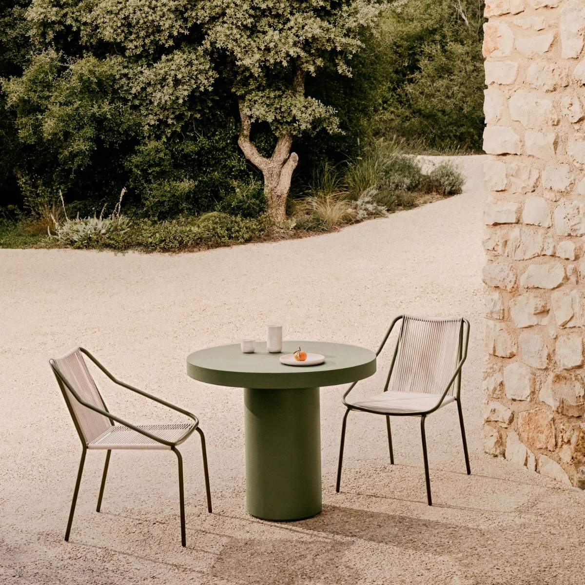 Kave Home Aiguablava terracotta cement round table Ø90cm
