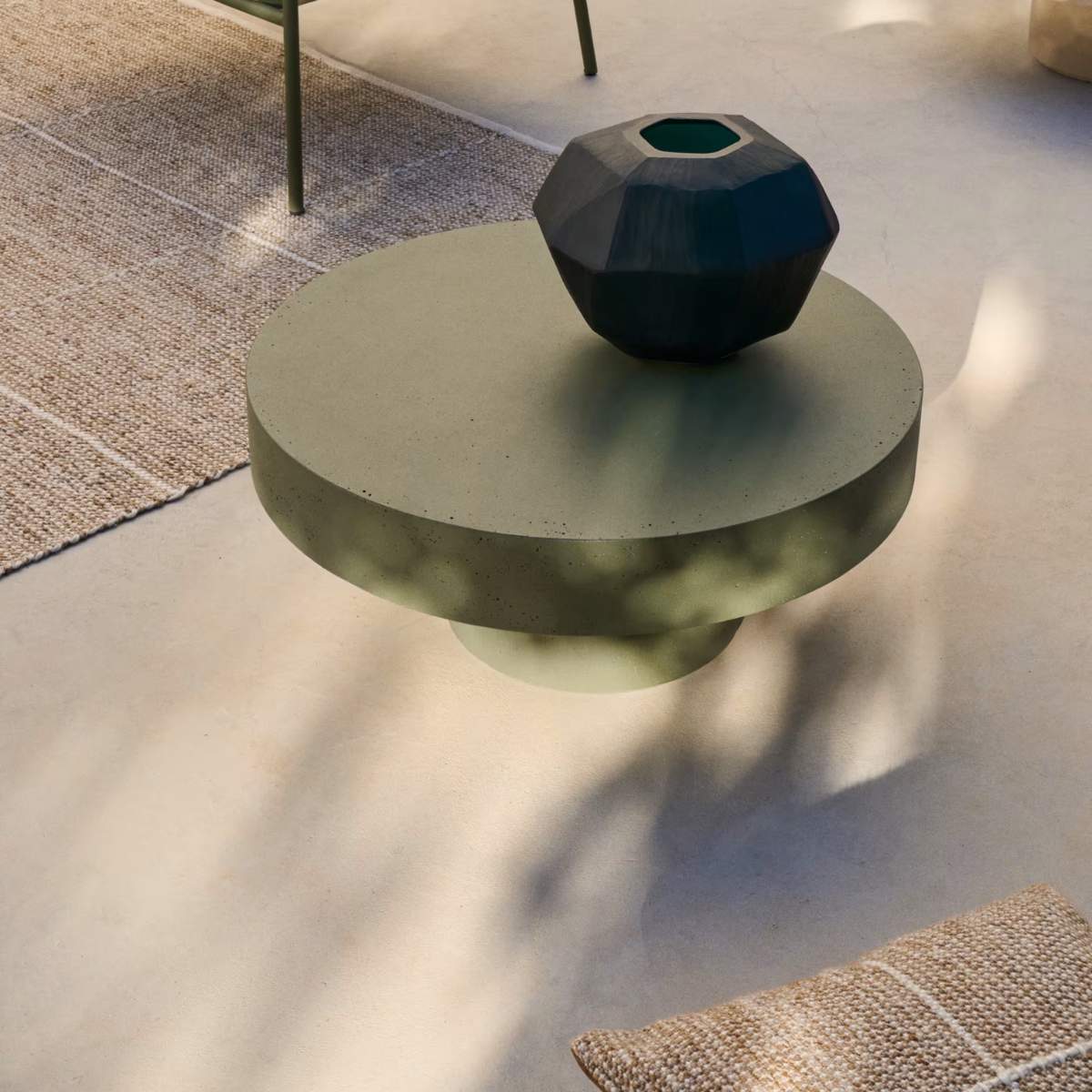 Kave Home Aiguablava terracotta cement coffee table Ø66cm
