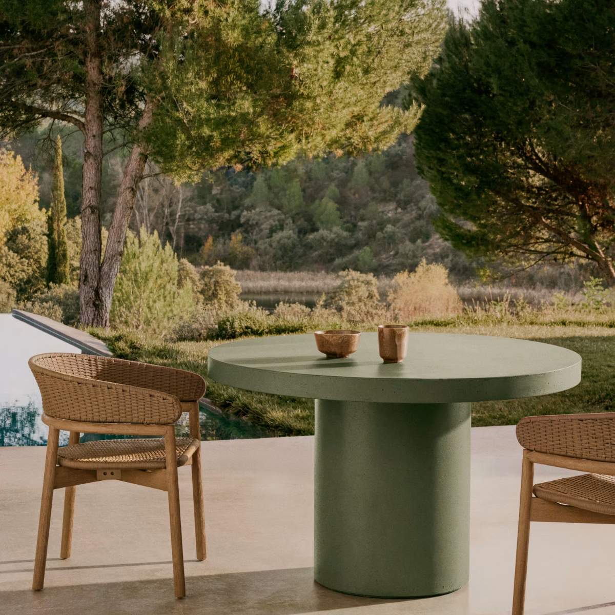 Kave Home Aiguablava terracotta cement round table Ø120cm