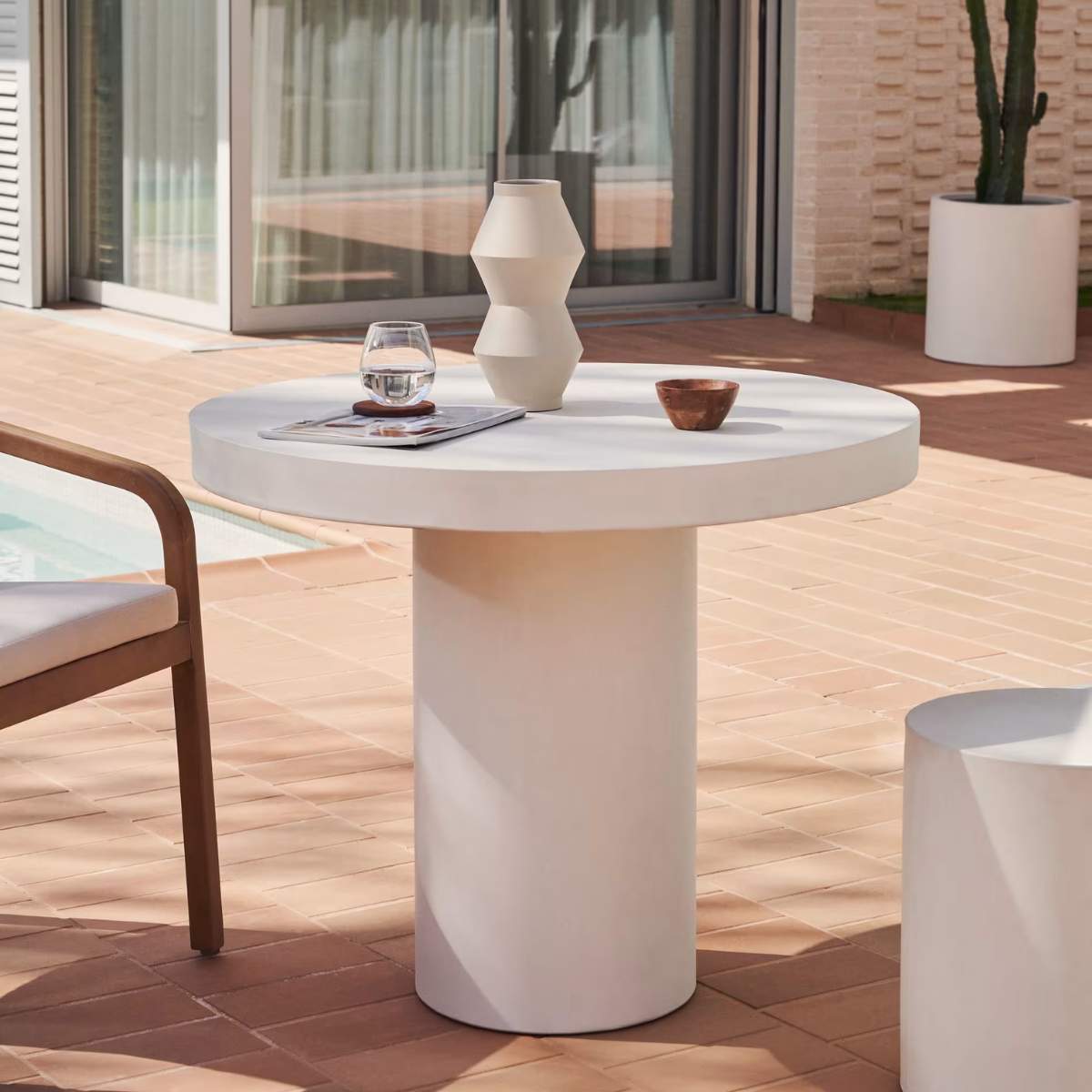 Kave Home Aiguablava terracotta cement round table Ø90cm