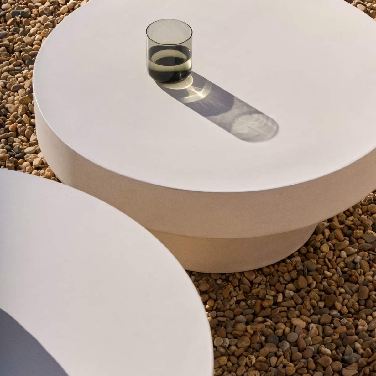 Kave Home Aiguablava terracotta cement coffee table Ø66cm