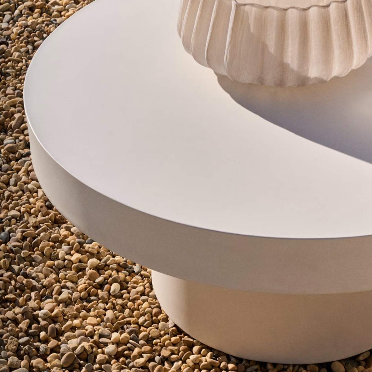 Kave Home Aiguablava terracotta cement coffee table Ø90cm
