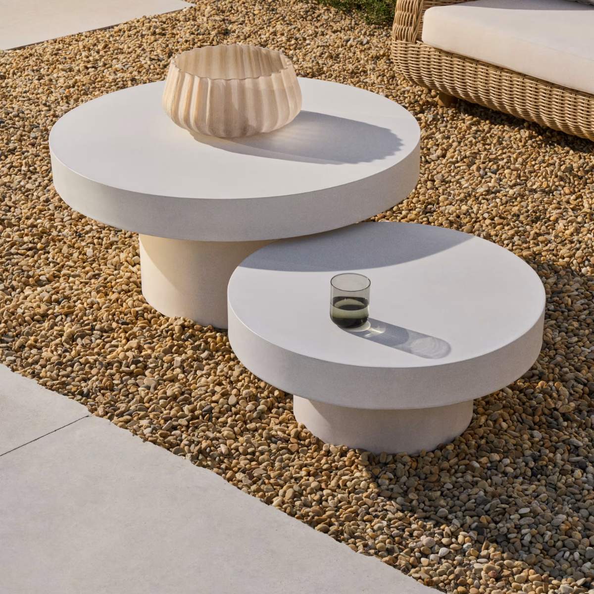 Kave Home Aiguablava terracotta cement coffee table Ø90cm