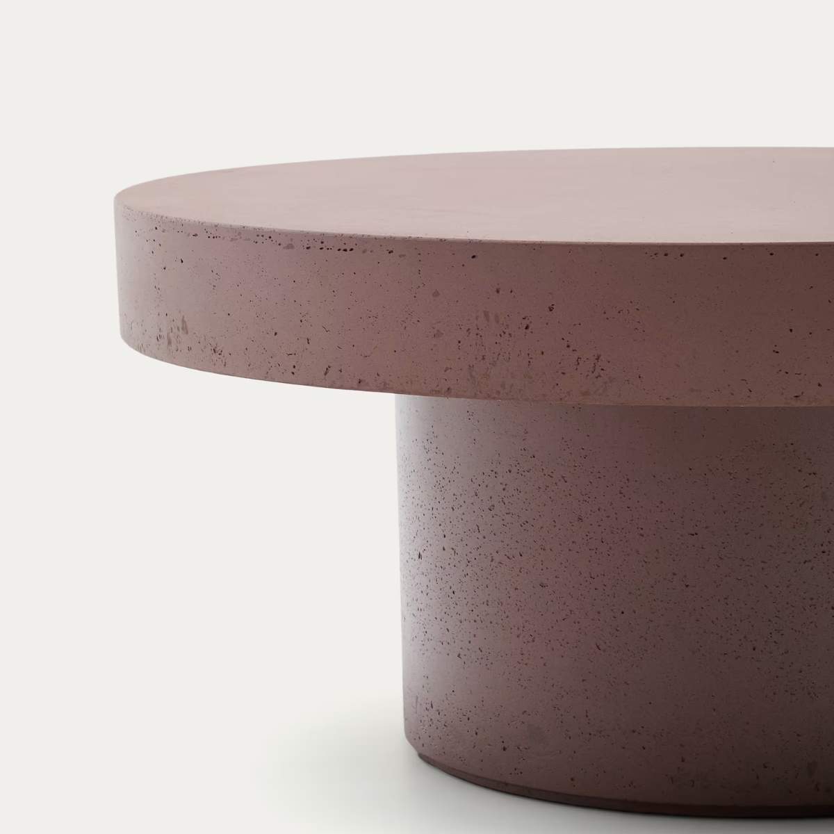 Kave Home Aiguablava terracotta cement coffee table Ø90cm