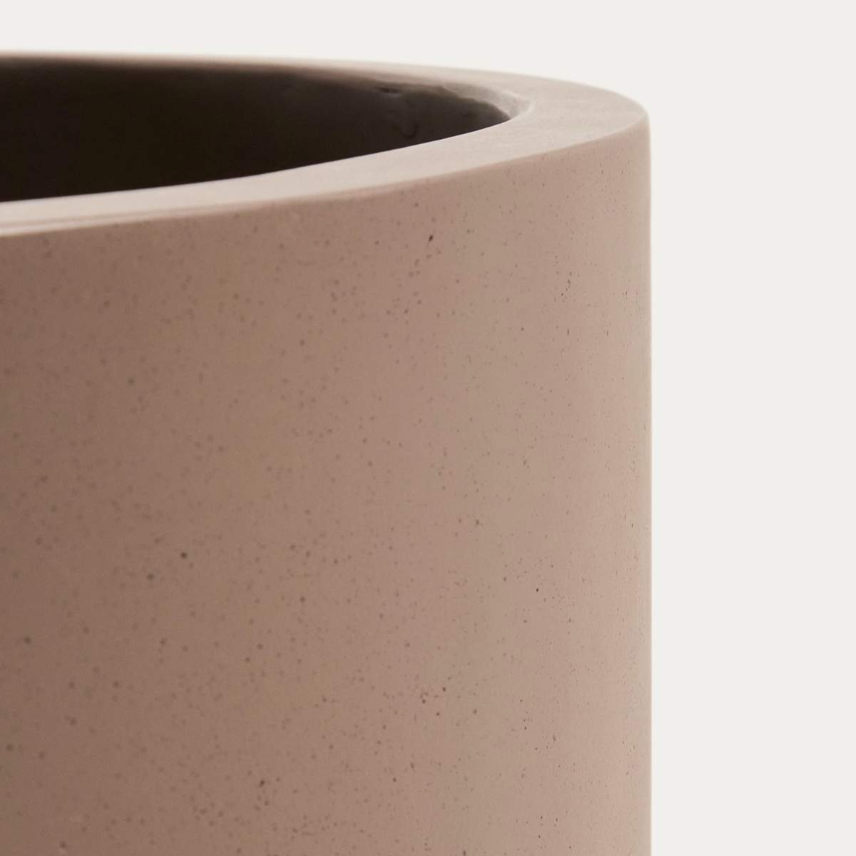 Kave Home Aiguablava brown cement planter Ø 52cm