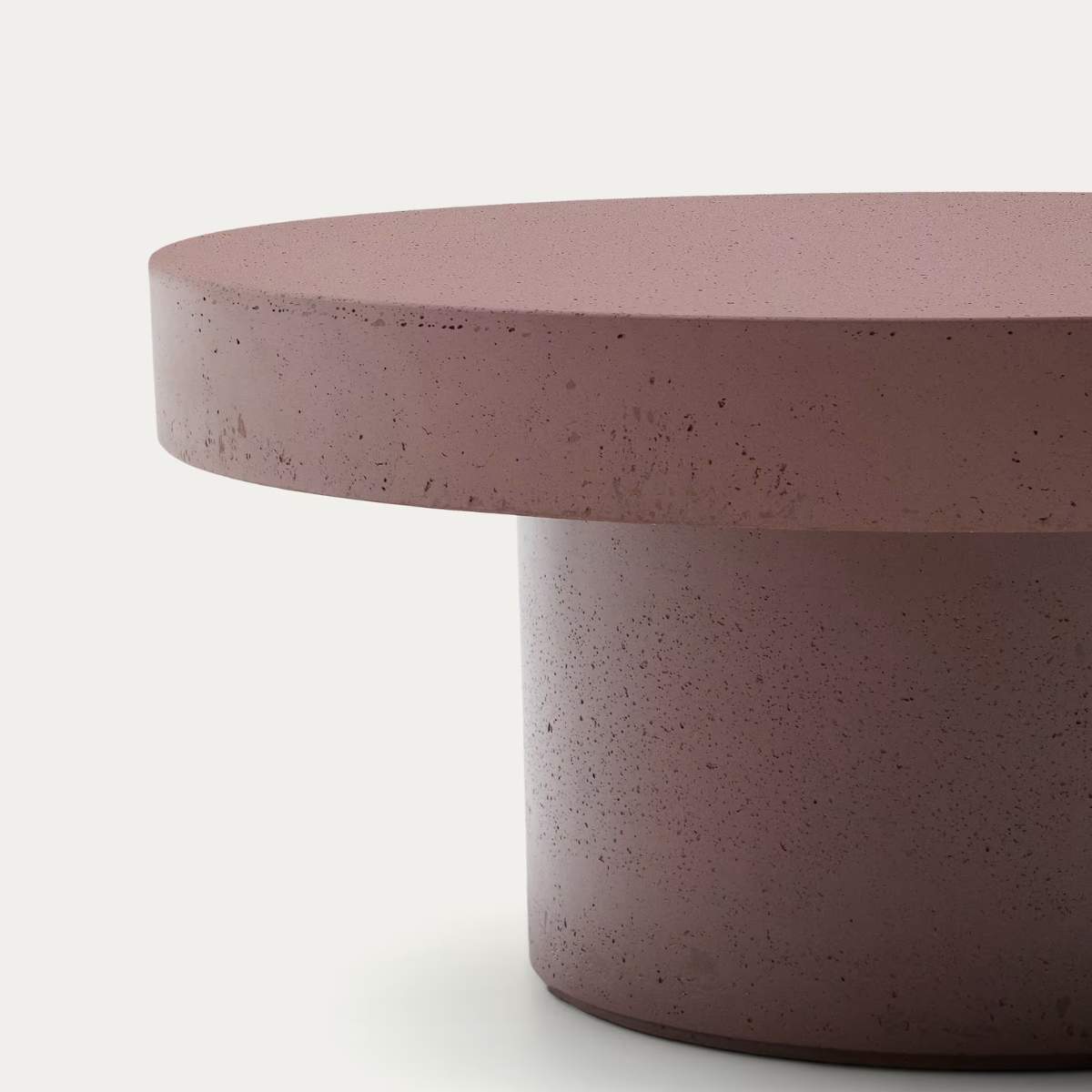 Kave Home Aiguablava terracotta cement coffee table Ø66cm