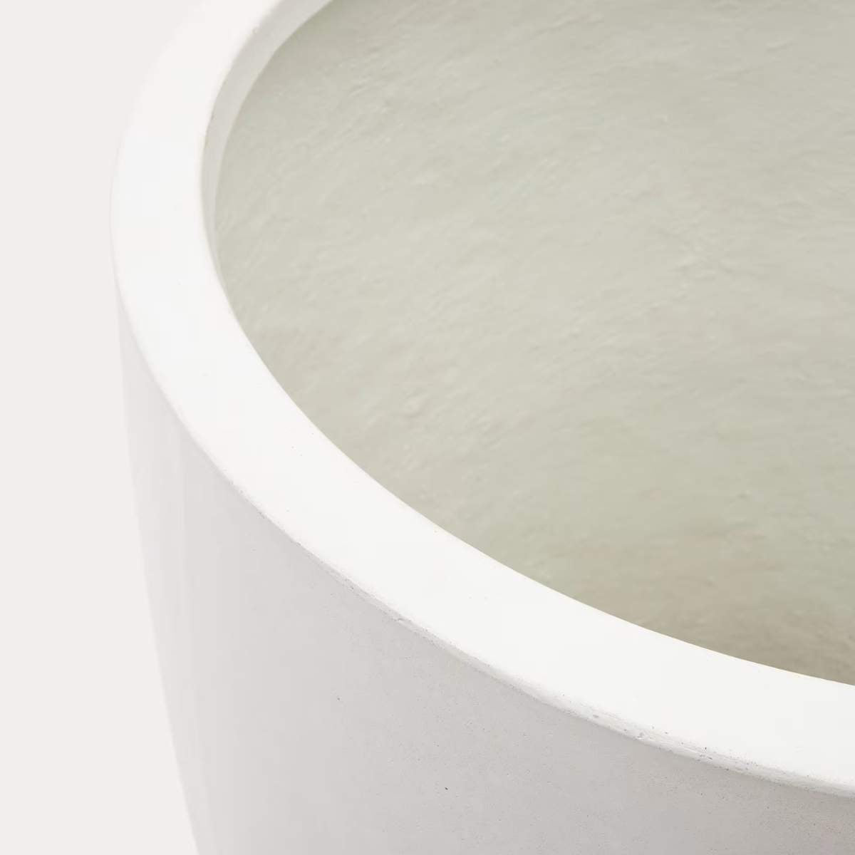 Kave Home Aiguablava White Cement Planter Ø 75 cm