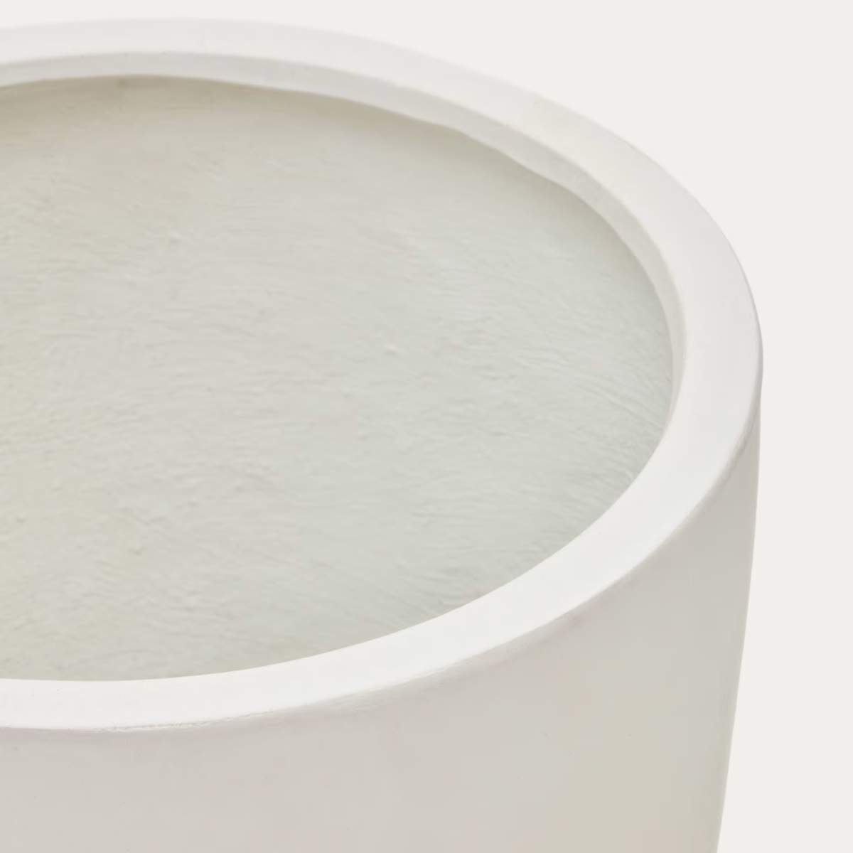 Kave Home Aiguablava plant pot in white cement, Ø 56 cm
