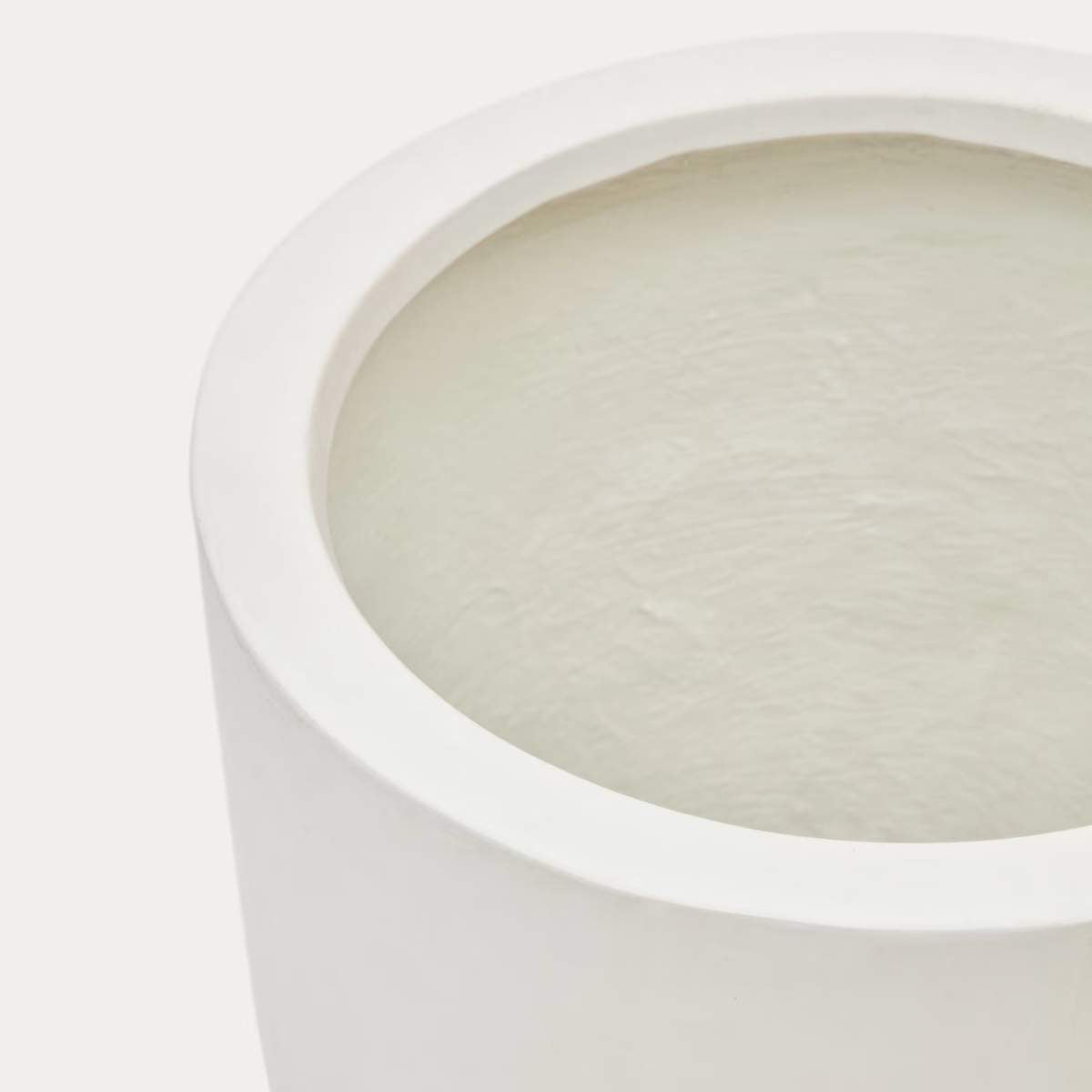 Kave Home Aiguablava plant pot in white cement, Ø 39 cm