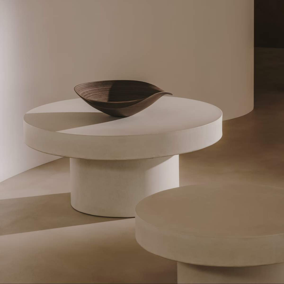 Kave Home Aiguablava terracotta cement coffee table Ø90cm