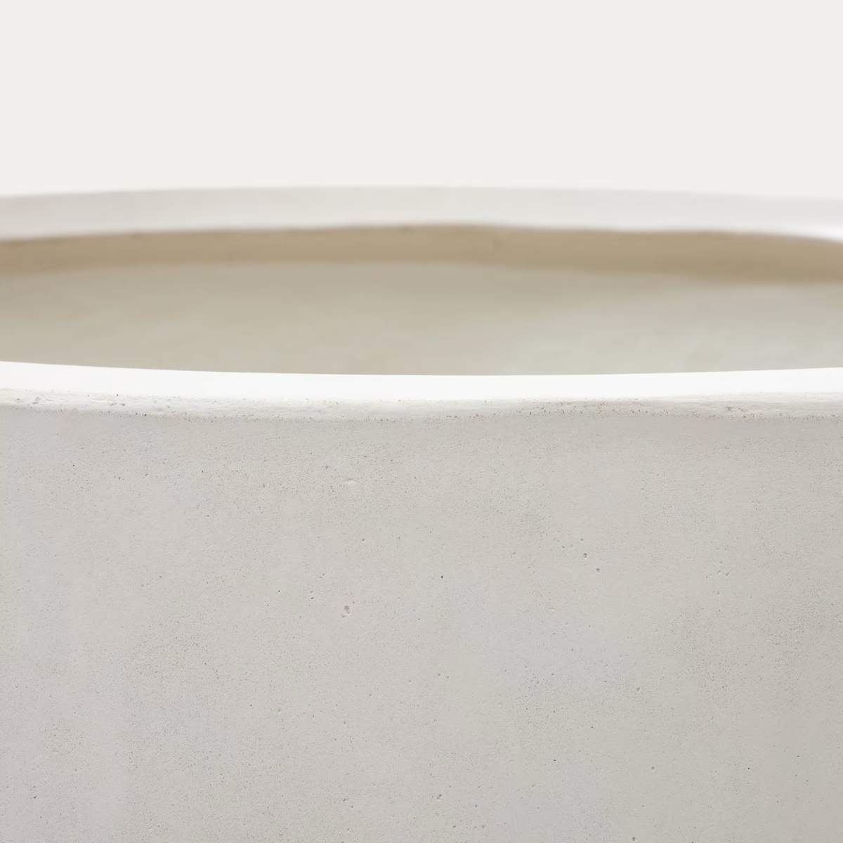 Kave Home Aiguablava White Cement Planter Ø 75 cm
