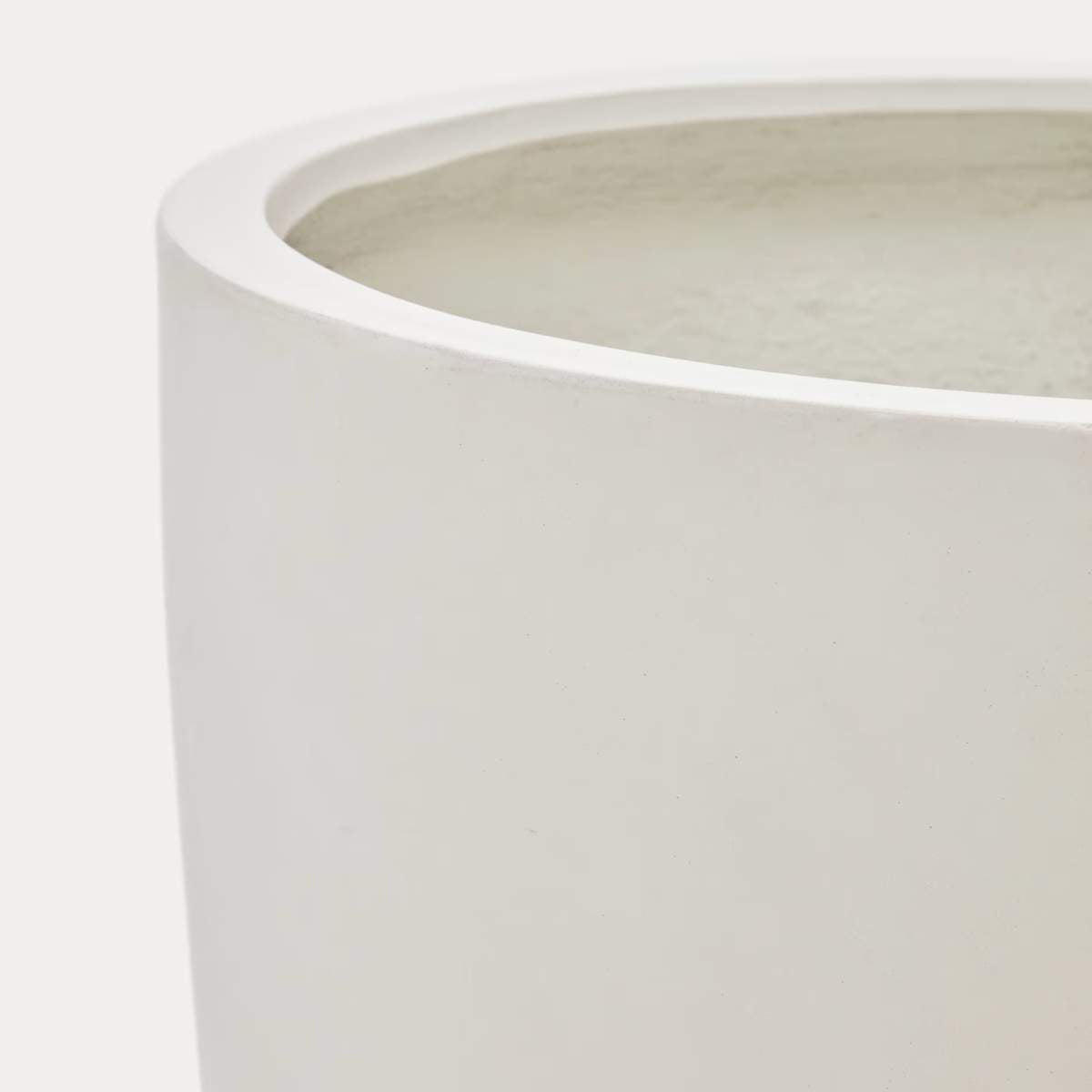 Kave Home Aiguablava plant pot in white cement, Ø 56 cm