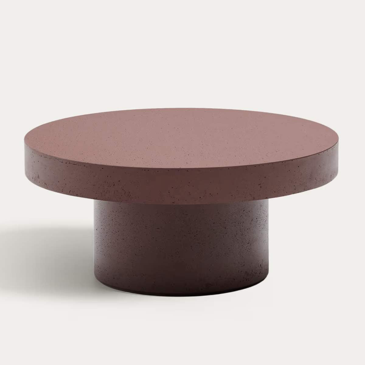 Kave Home Aiguablava terracotta cement coffee table Ø66cm