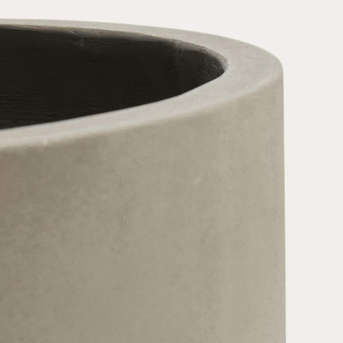 Kave Home Aiguablava brown cement planter Ø 42cm