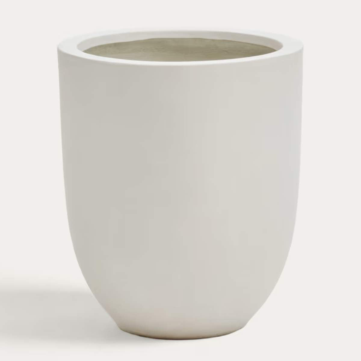 Kave Home Aiguablava plant pot in white cement, Ø 39 cm