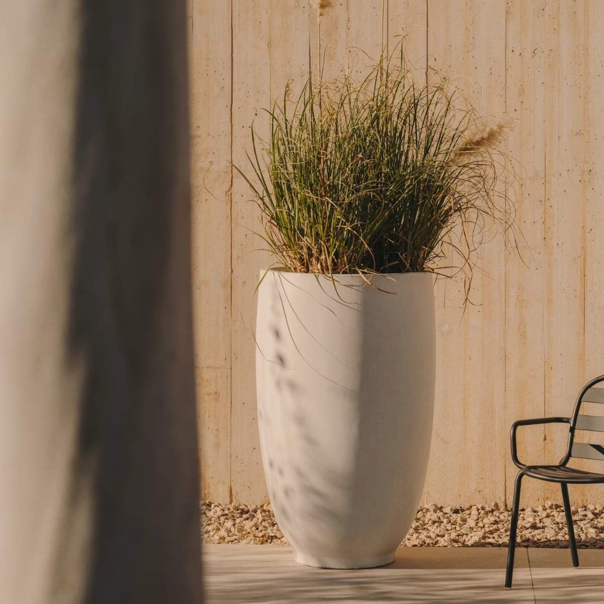 Kave Home Aiguablava White Cement Planter Ø 75 cm