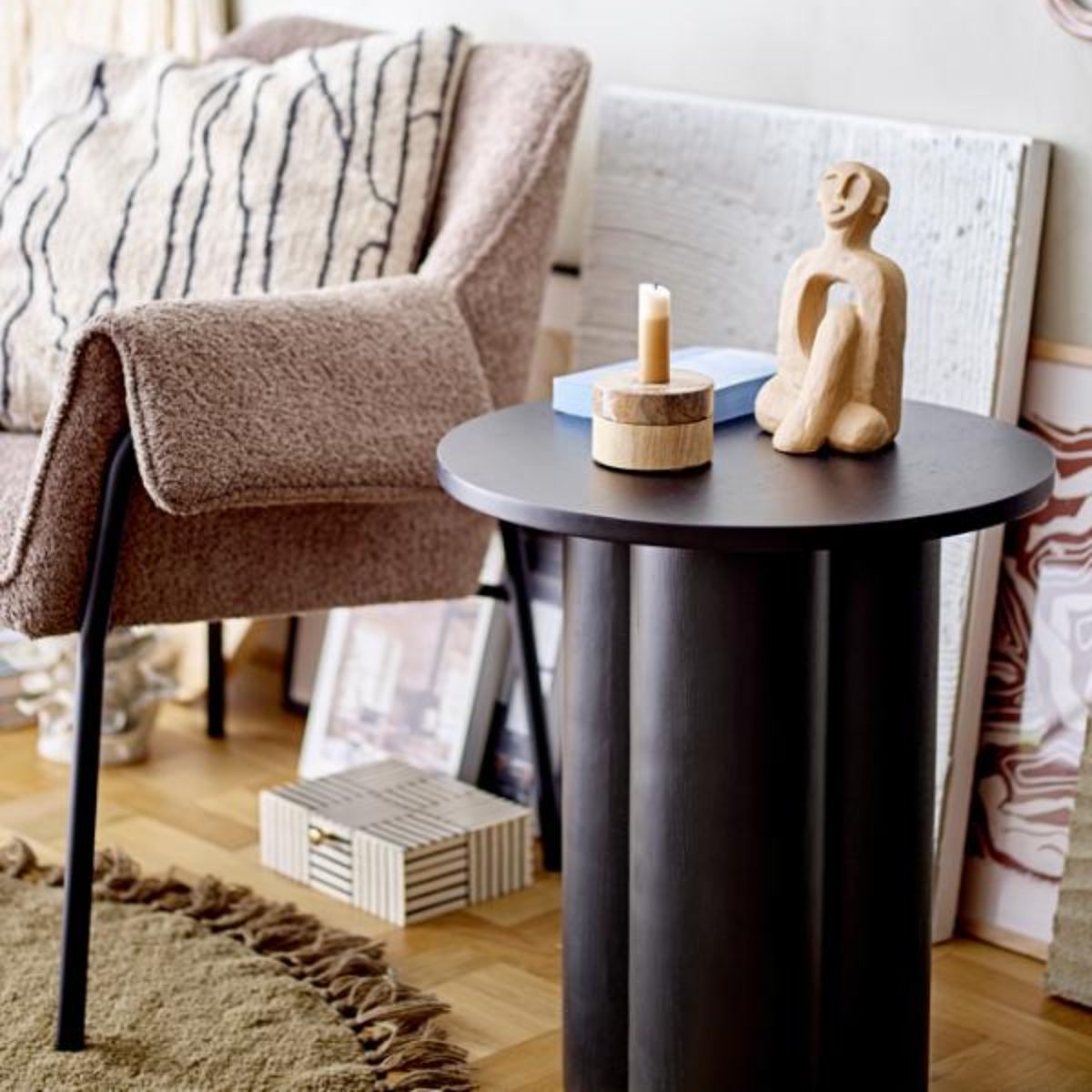 Bloomingville Aio Round Coffee Table - Black