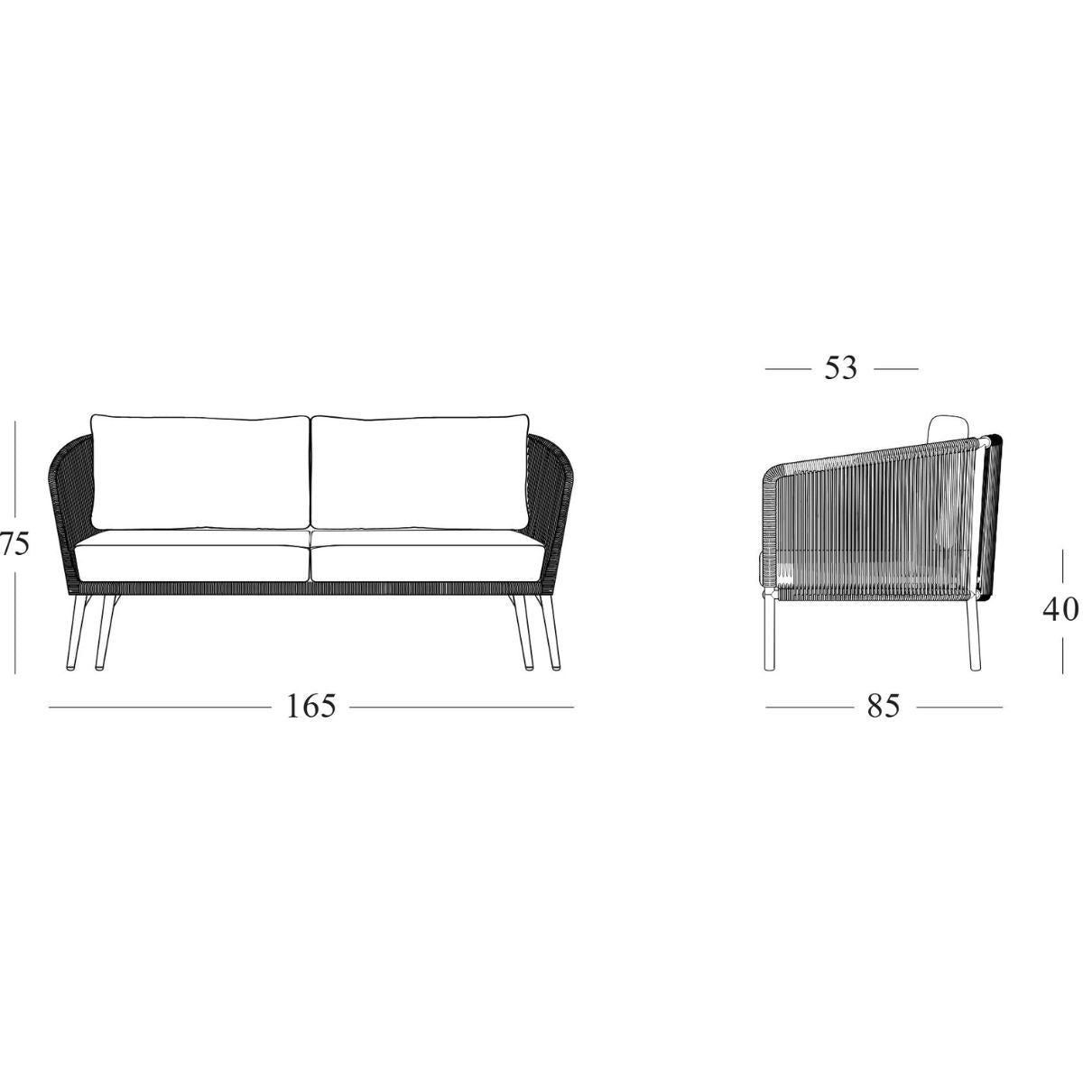 Vincent Shepherd Akari Two Seater Sofa
