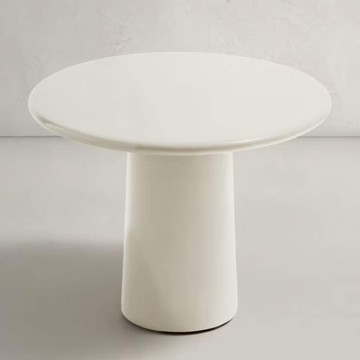 Kave Home Albanella coffee table in cement with glossy green finish Ø65cm