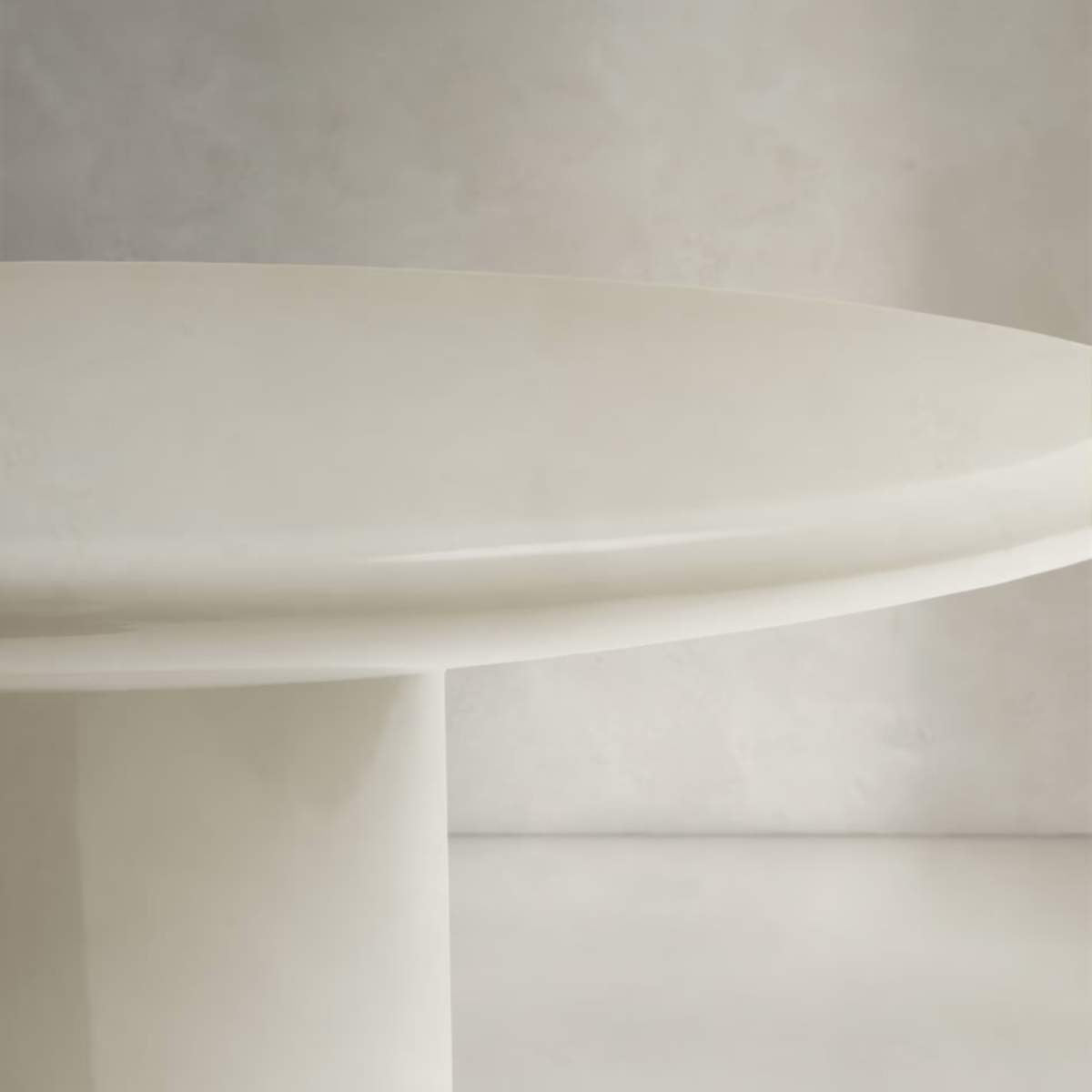 Kave Home Albanella coffee table in cement with glossy green finish Ø65cm