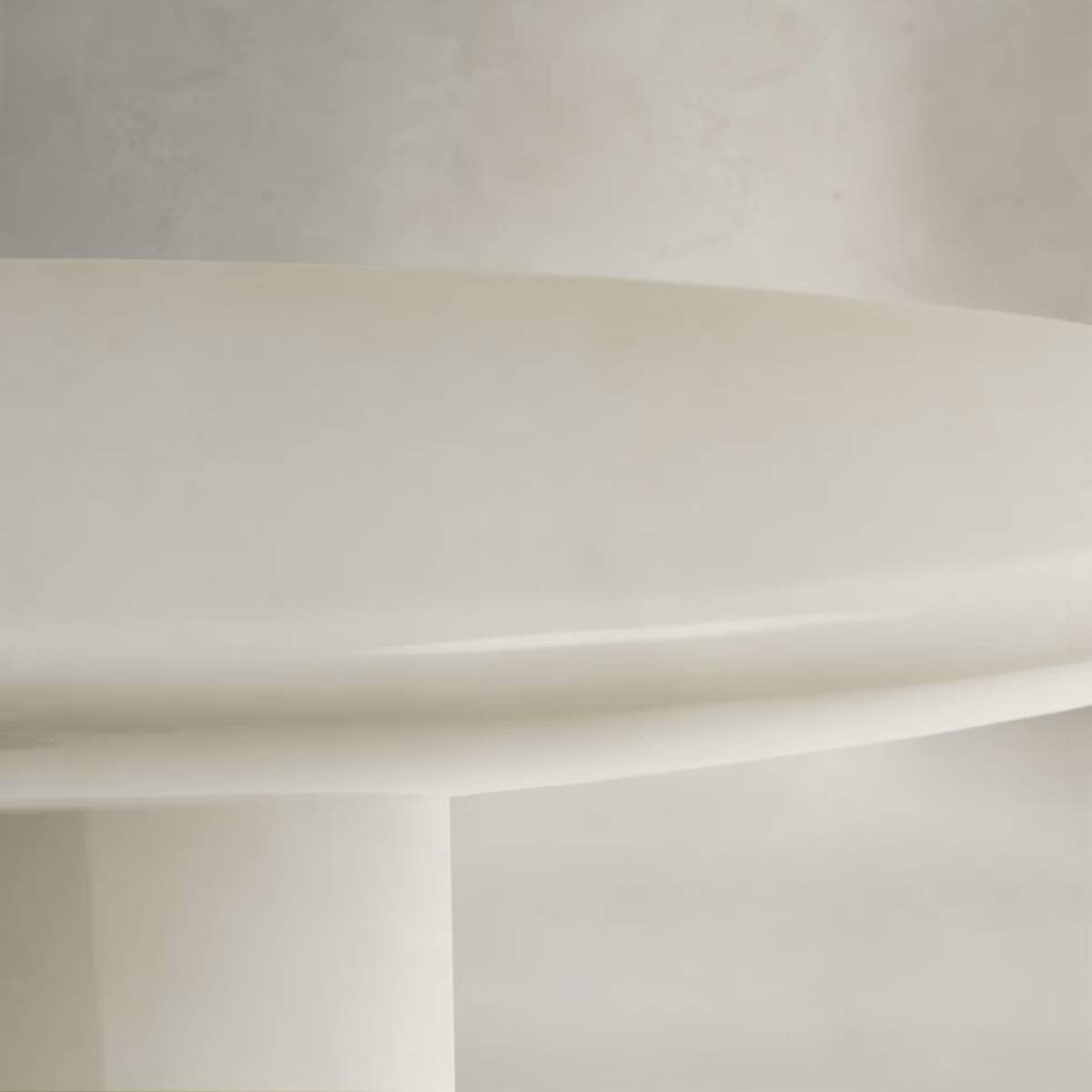 Kave Home Albanella coffee table in cement with glossy green finish Ø110cm