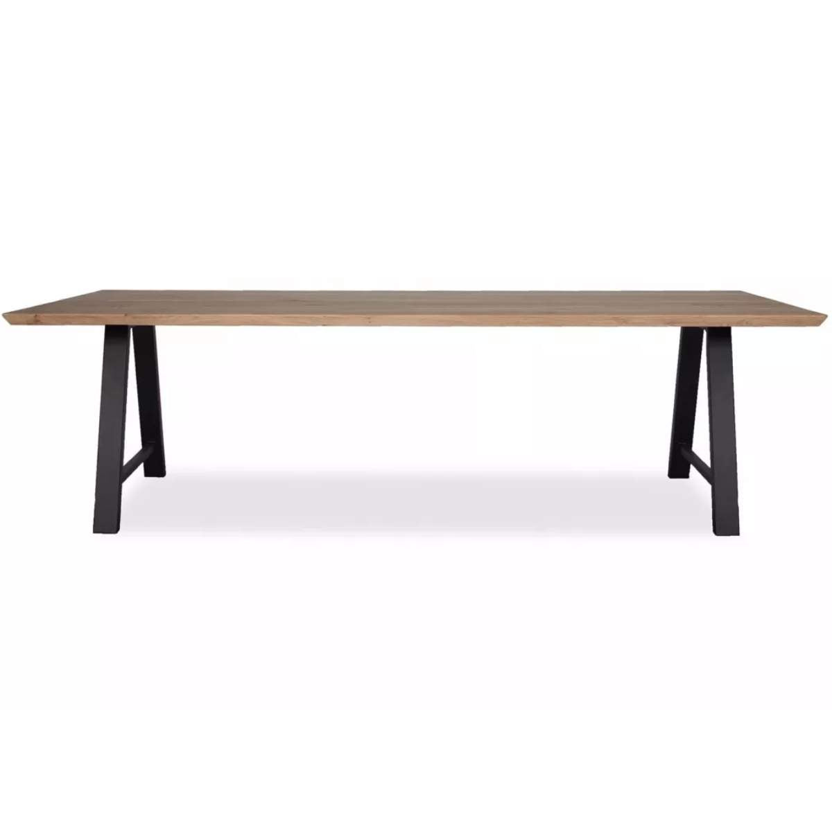 Vincent Shepherd Albert Dining Table Black A Frame Natural Oak 200 x 100