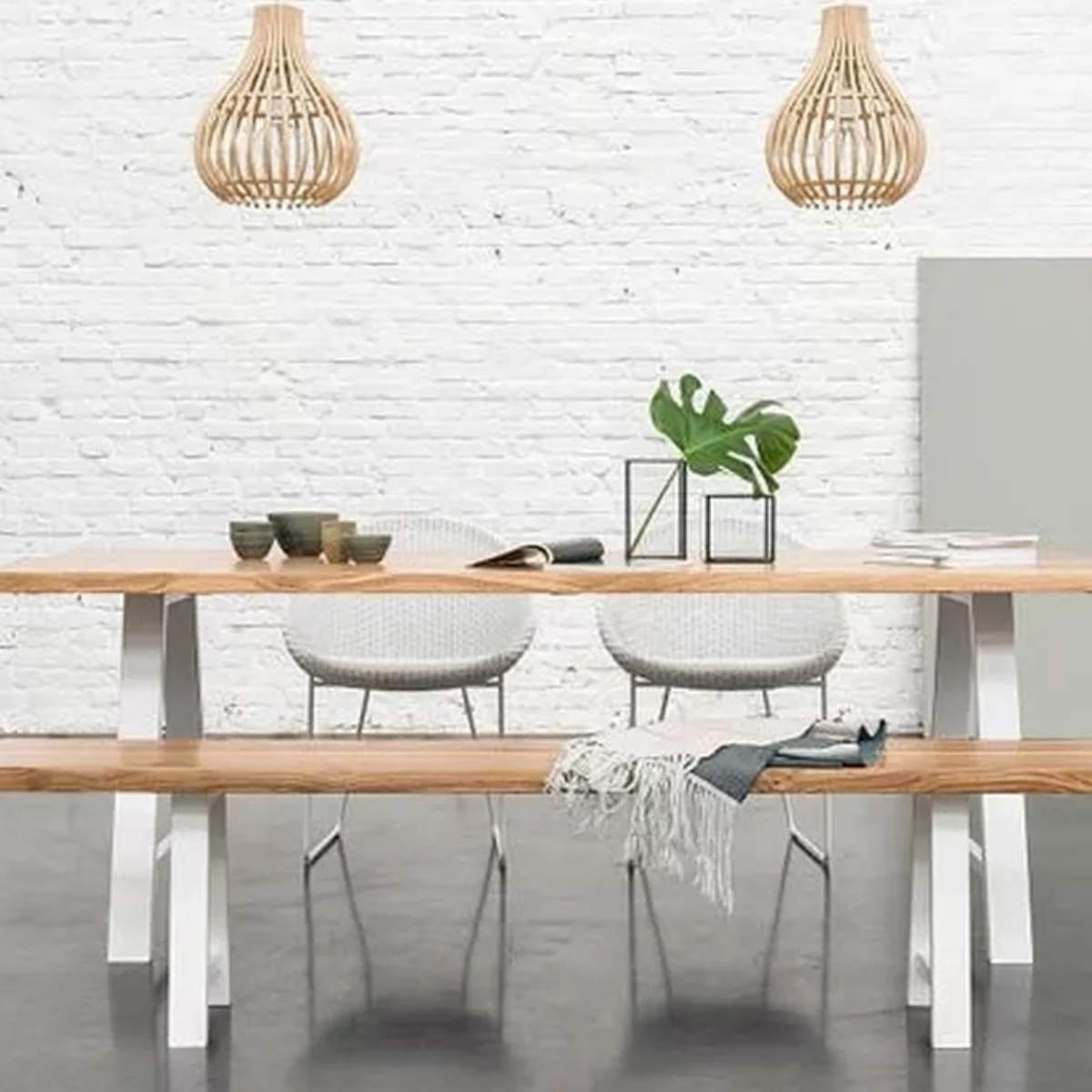 Vincent Shepherd Albert Dining Table Black A Frame Natural Oak 200 x 100